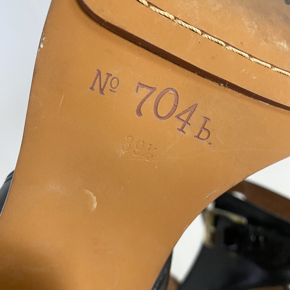 Anthropologie No 704b Almada Black Ankle Strap Patent Leather Size 39.5M Heels - Picture 11 of 14